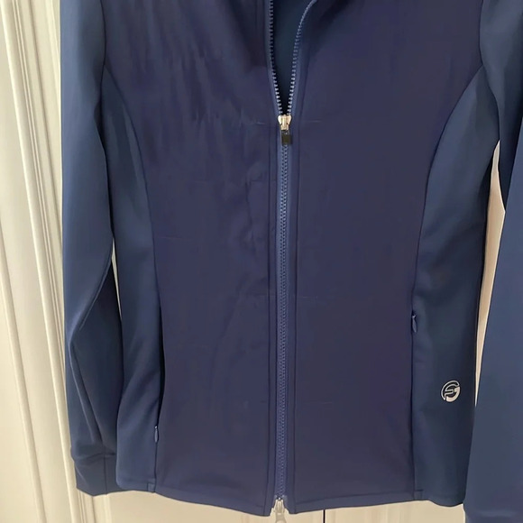 Foray Golf Front Zip insulated hybrid Light Jacket quilted vest Navy blue  Small - Picture 7 of 14